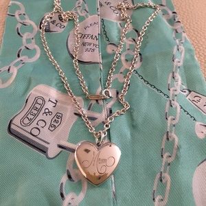 Tiffany & Co Mom Locket with 18” chain 925 silver